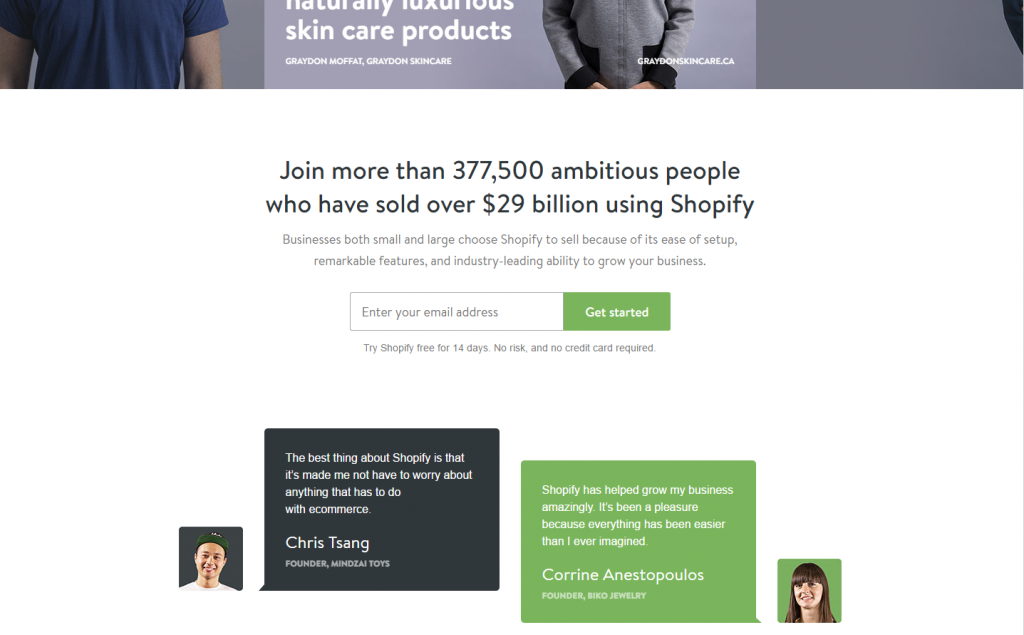 The official Shopify Store number